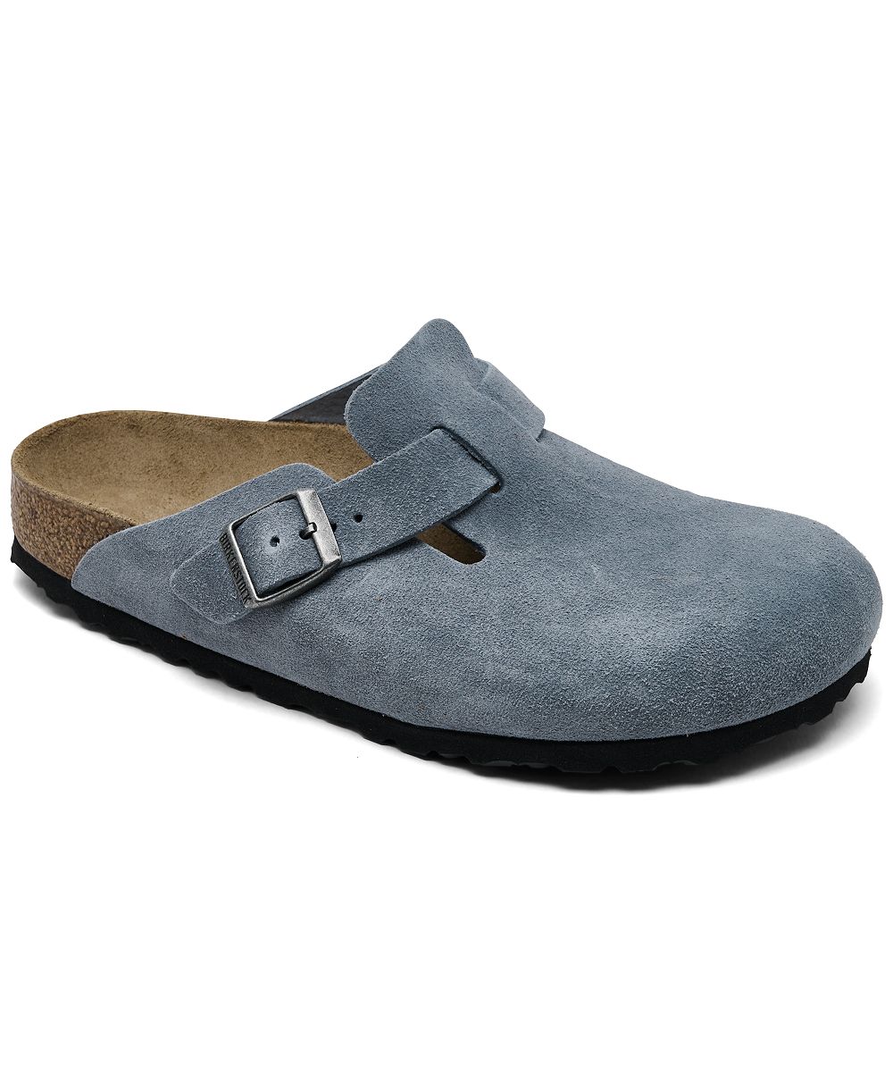 Birkenstock Women's Boston Suede Leather Casual Clogs from Finish Line
