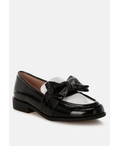 London Rag Women's Araminta Classic Chunky Bow Loafers