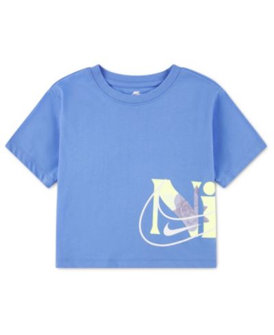 Nike детская футболка с круглым вырезом и свободным кроем Move with Nature, размеры 4-6X