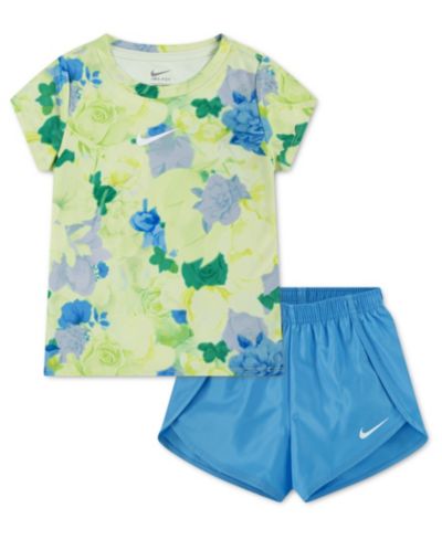 Nike Girls' 4-6X Move With Nature Crewneck T-Shirt and Shorts, 2-Piece Set