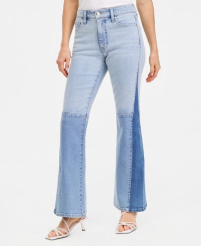 I.N.C. International Concepts Women's Colorblocked High-Rise Flare Jeans, Macy's Exclusive
