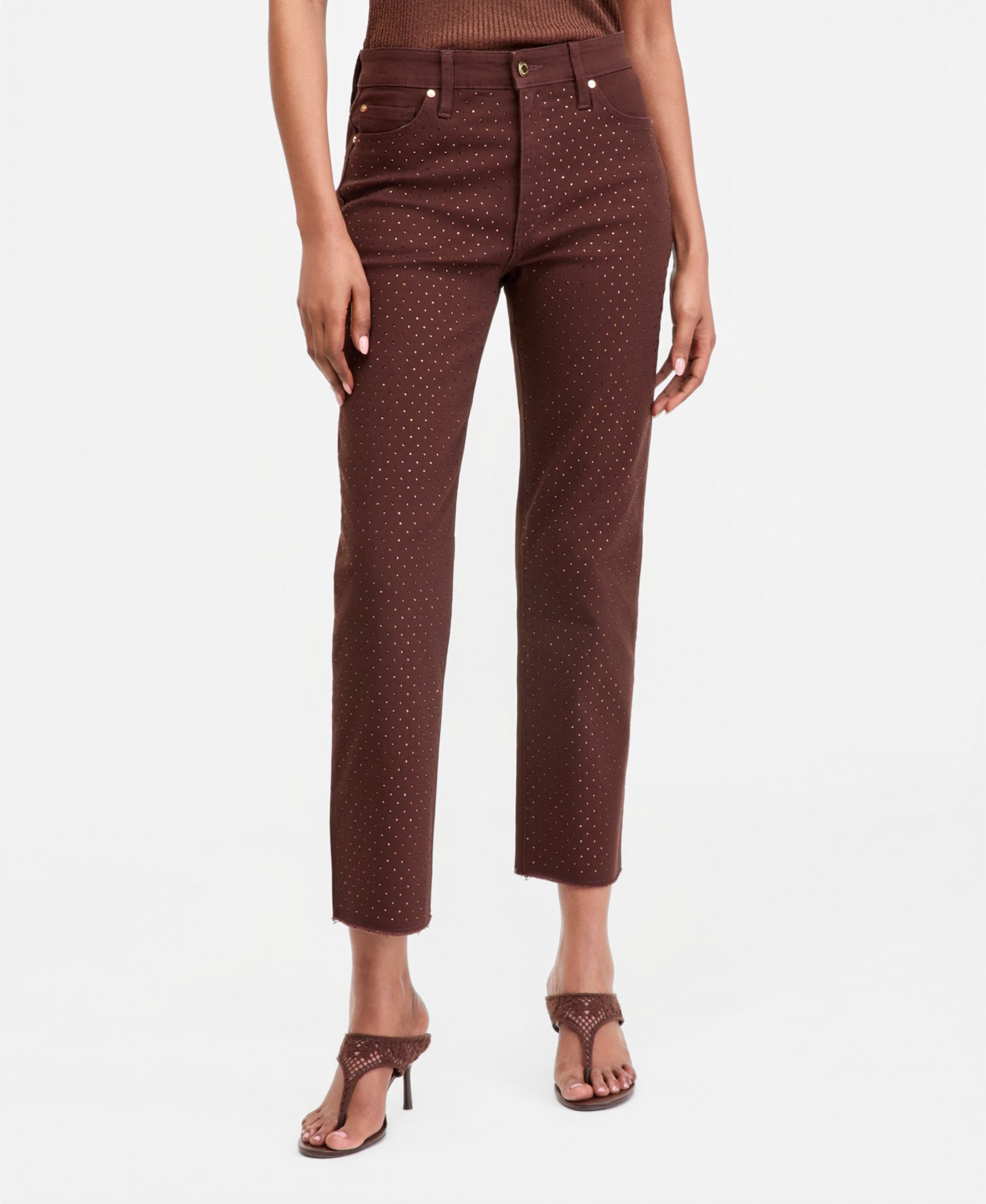 I.N.C. International Concepts Women's Crystal Embellished Straight Ankle Jeans, Macy's Exclusive