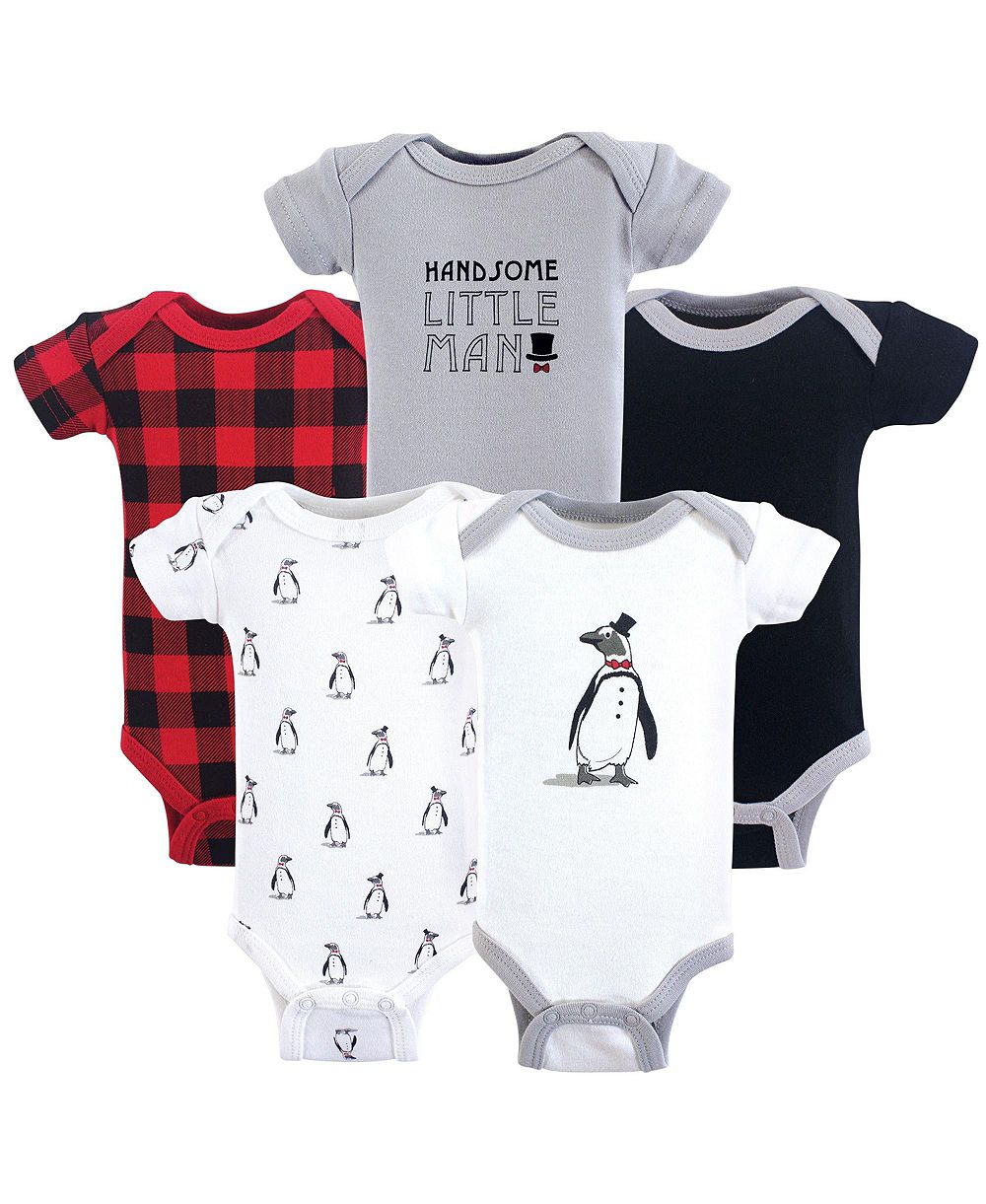 Hudson Baby Multipack of 5 Comfortable Cotton Bodysuits