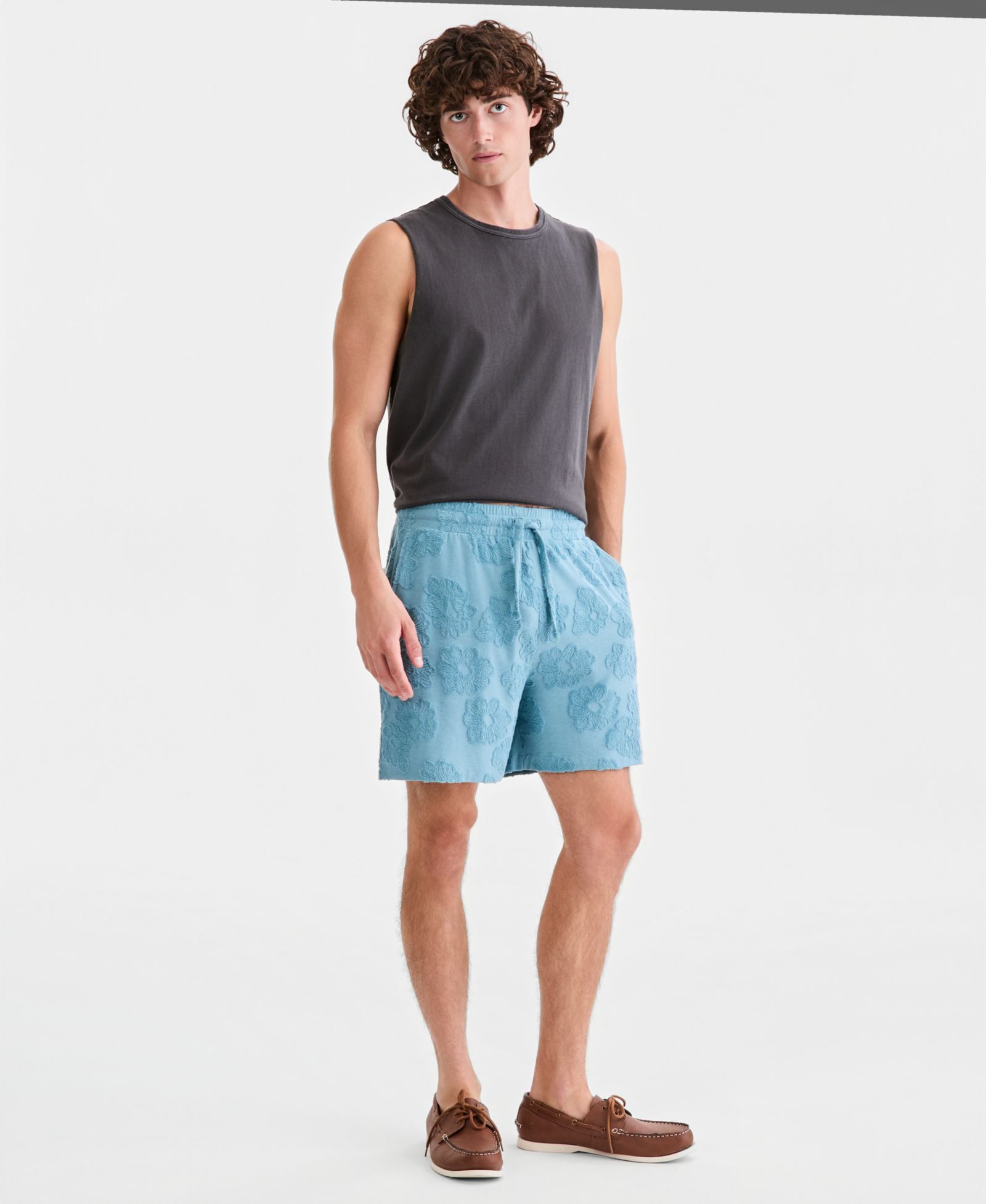 Мужские шорты Sun + Stone Textured Floral Pull-On