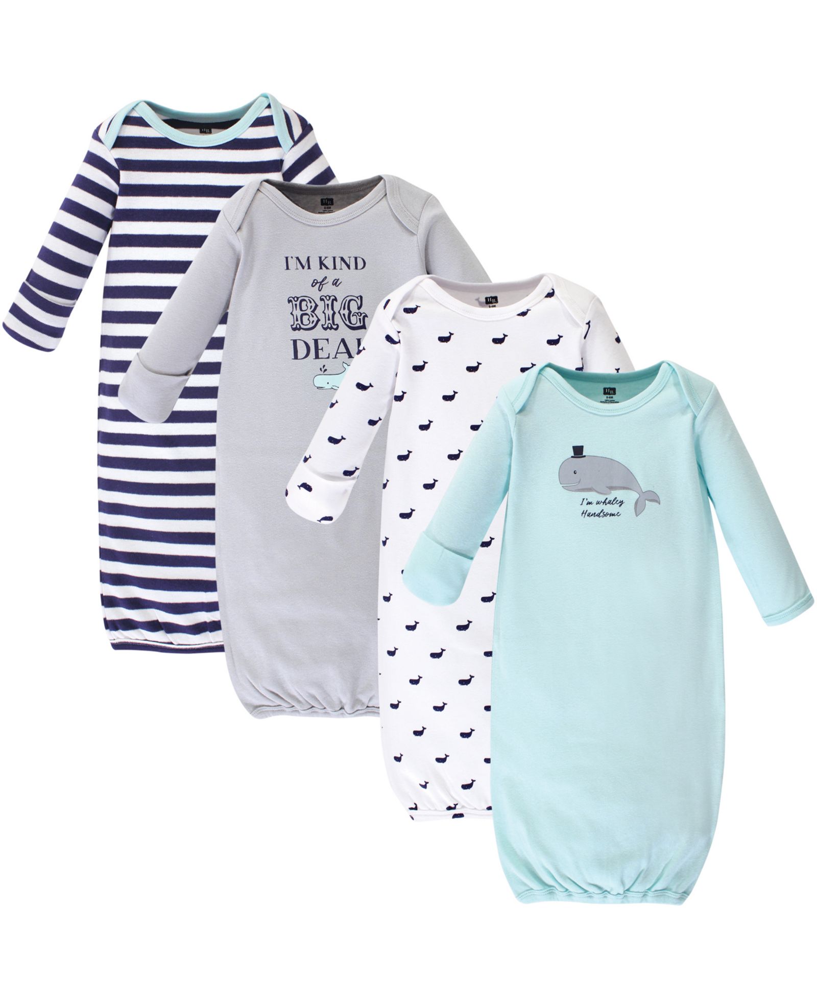 Набор из 4 спальных комбинезонов Hudson Baby Interlock