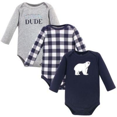 Hudson Baby Baby Boys Hudson Cotton Long-Sleeve Bodysuit 3Pk
