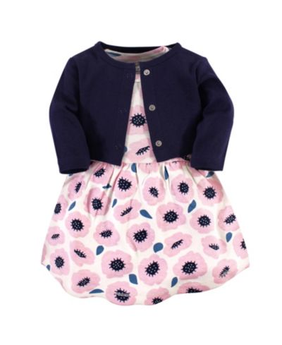 Touched by Nature Baby Girls Natural Cotton Dress and Cardigan