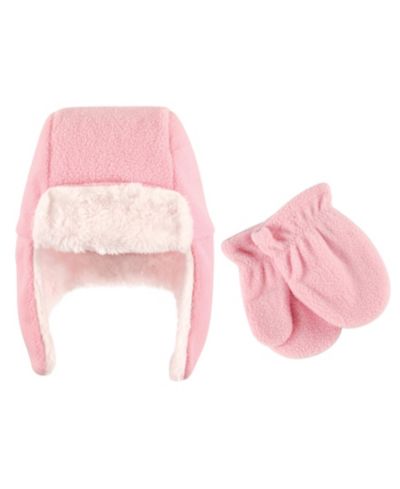 Hudson Baby Fleece Trapper Hat and Mitten Set