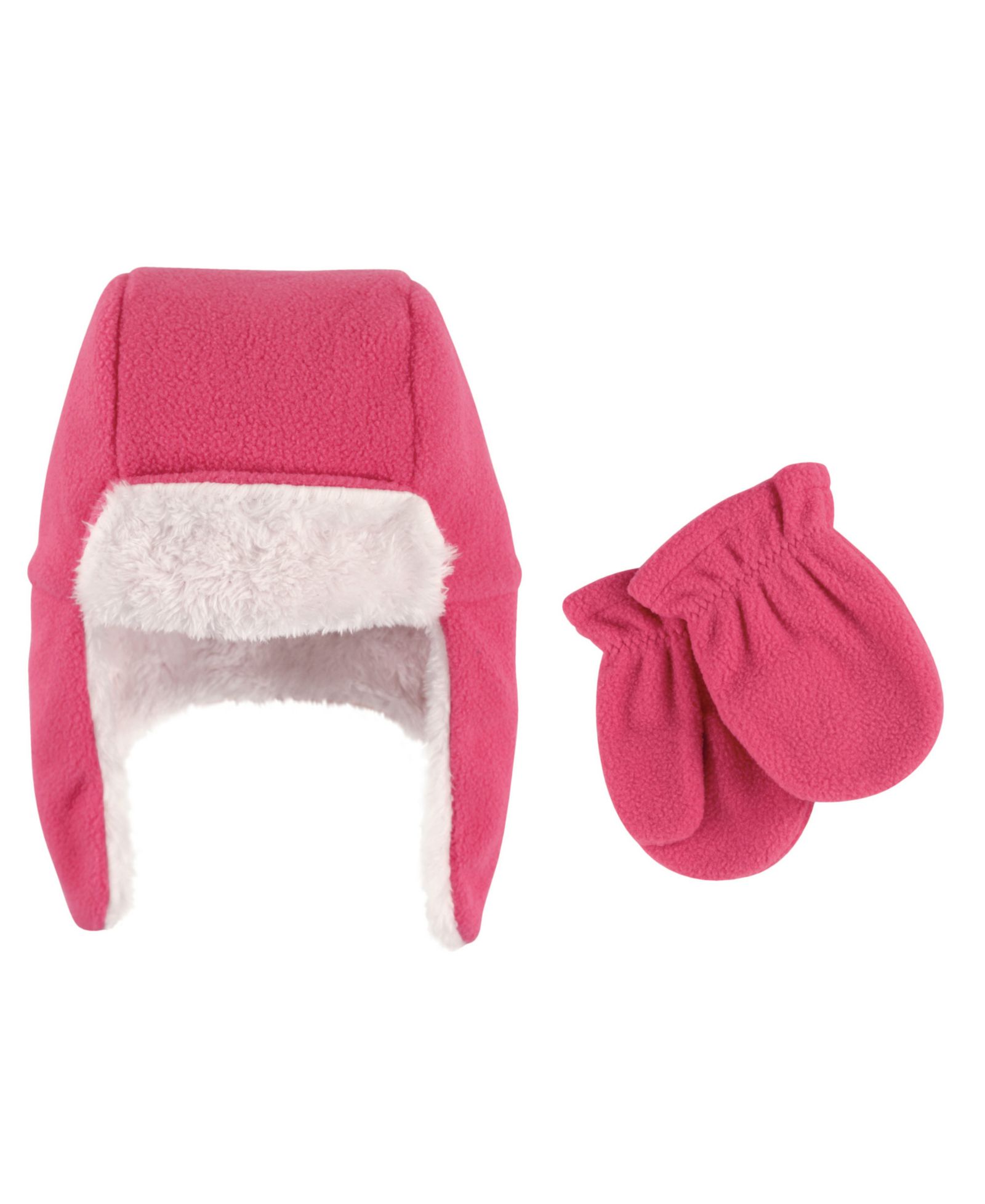 Hudson Baby Fleece Trapper Hat and Mitten Set