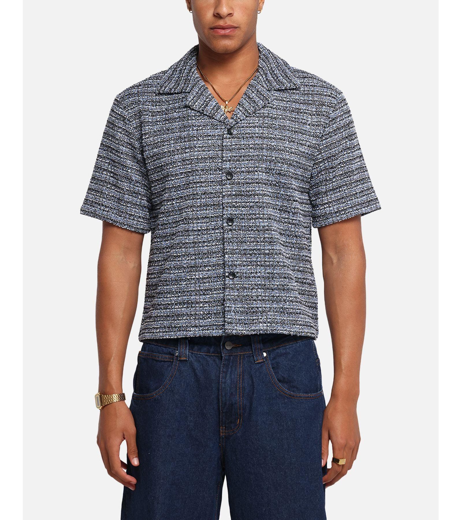 Мужская рубашка XXIII Boucle Tweed Crop Button Up