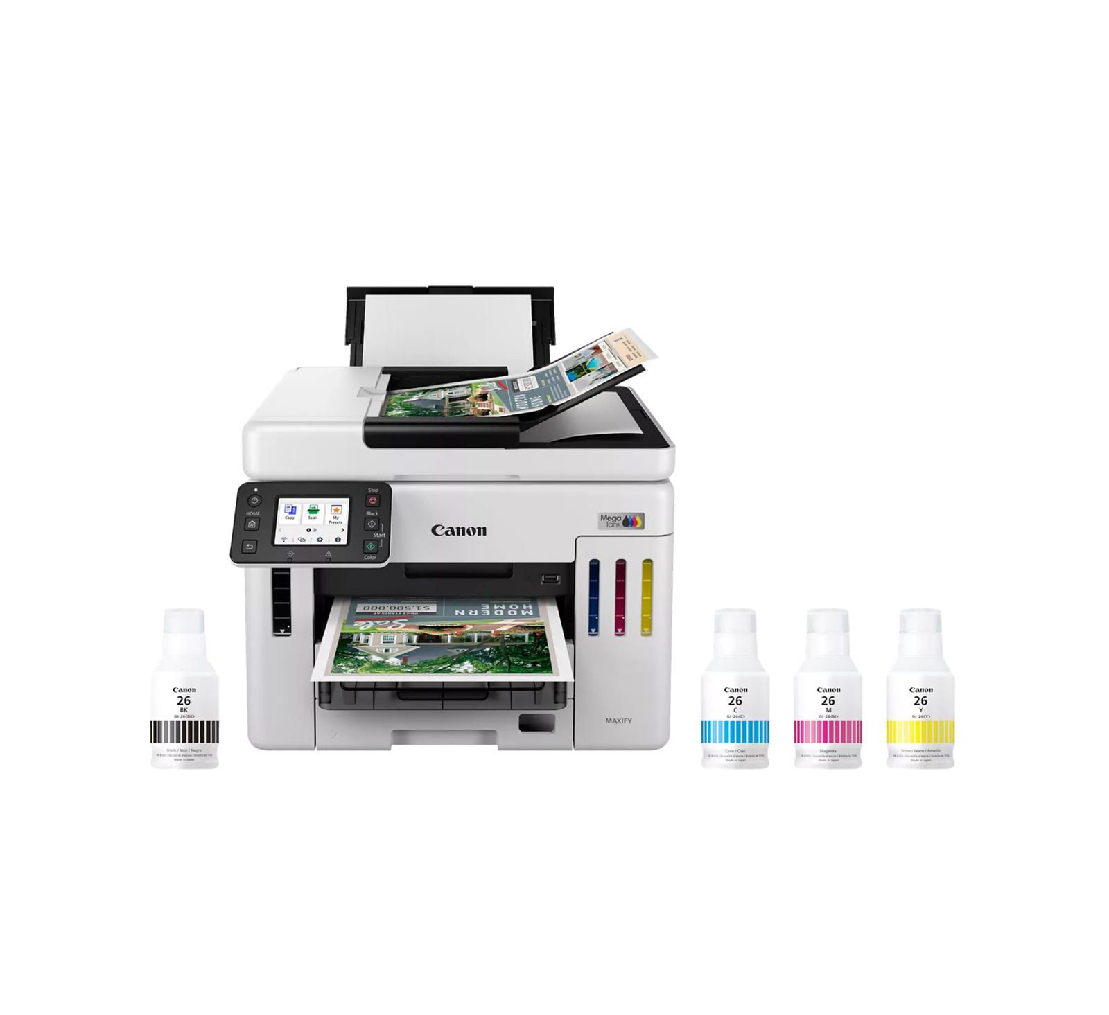 Canon MAXIFY GX7120 Wireless MegaTank Duplex AIO Inkjet Printer, Fax, White