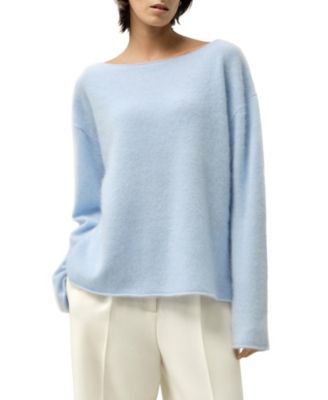 LILYSILK Women's Boat-Neck Brushed Cashmere Sweater