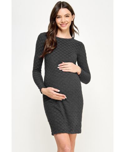 Женское трикотажное платье Hello Miz Maternity с длинным рукавом