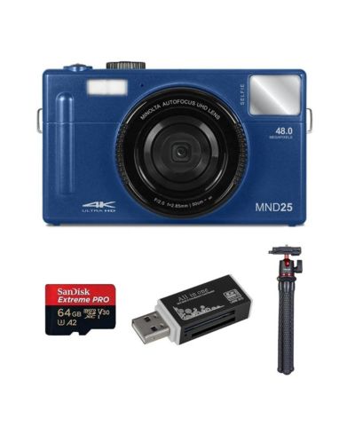Minolta MND25 цифровая камера, синяя с аксессуарами