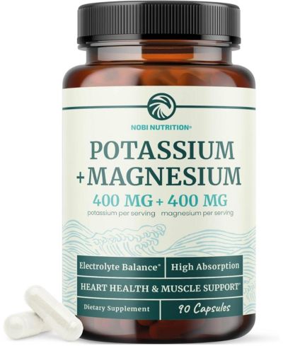 Nobi Nutrition Potassium Magnesium Capsules, 90ct