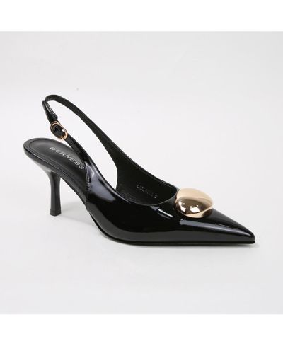 BERNESS туфли-лодочки Carlotta Patent Slingback с золотистым акцентом