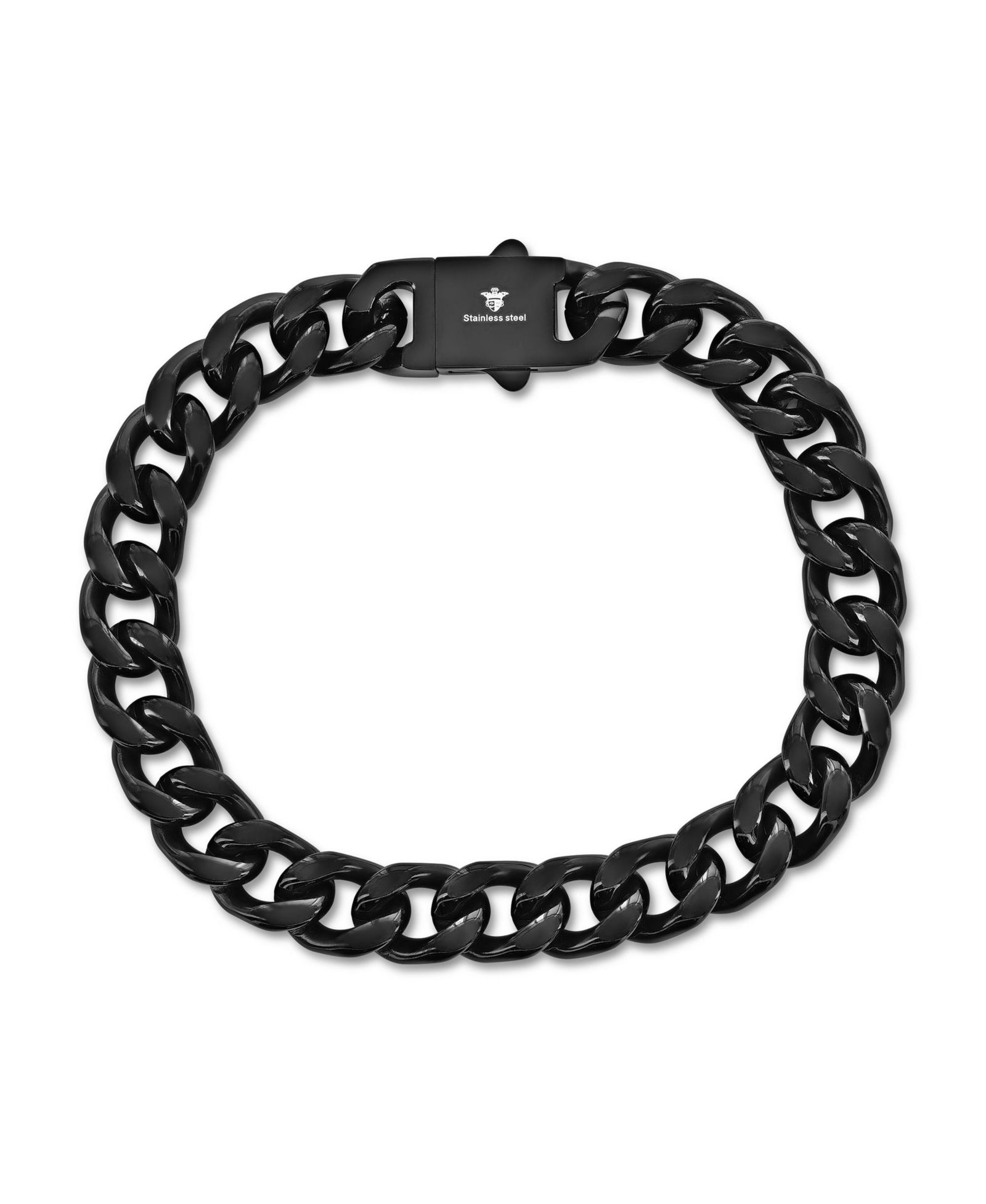 Браслет Cuban Link из нержавеющей стали, Black Plated