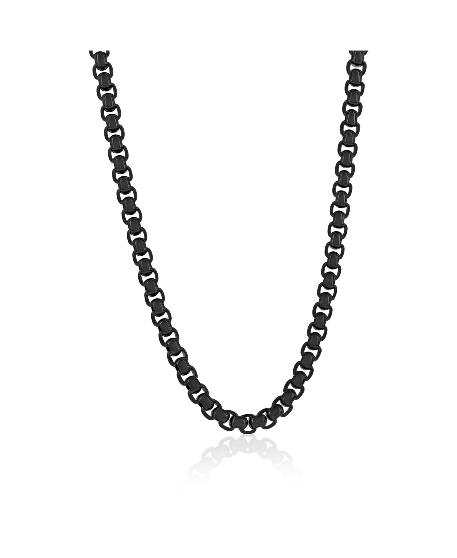 Metallo Stainless Steel, Round Box Chain Necklace