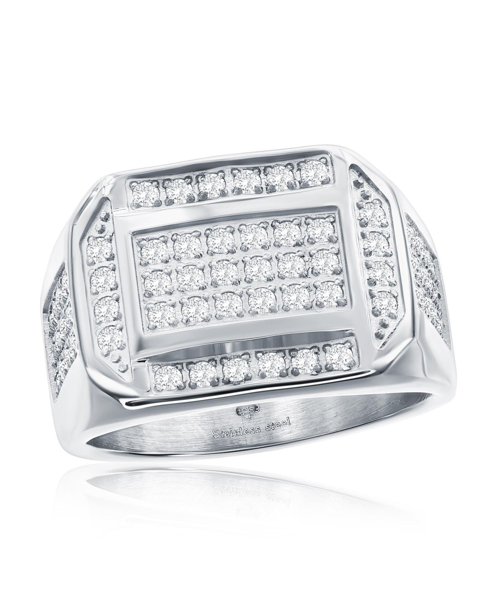 Stainless Steel, CZ Ring