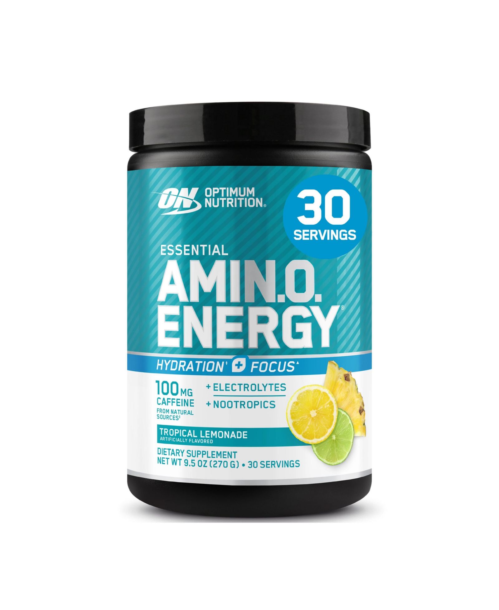 Порошок Optimum Nutrition Essential Amino Energy Hydration Plus Focus, Tropical Lemonade, 30 порций