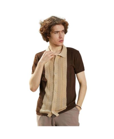 Мужская рубашка Campus Sutra Block-Knit Slim-Fit