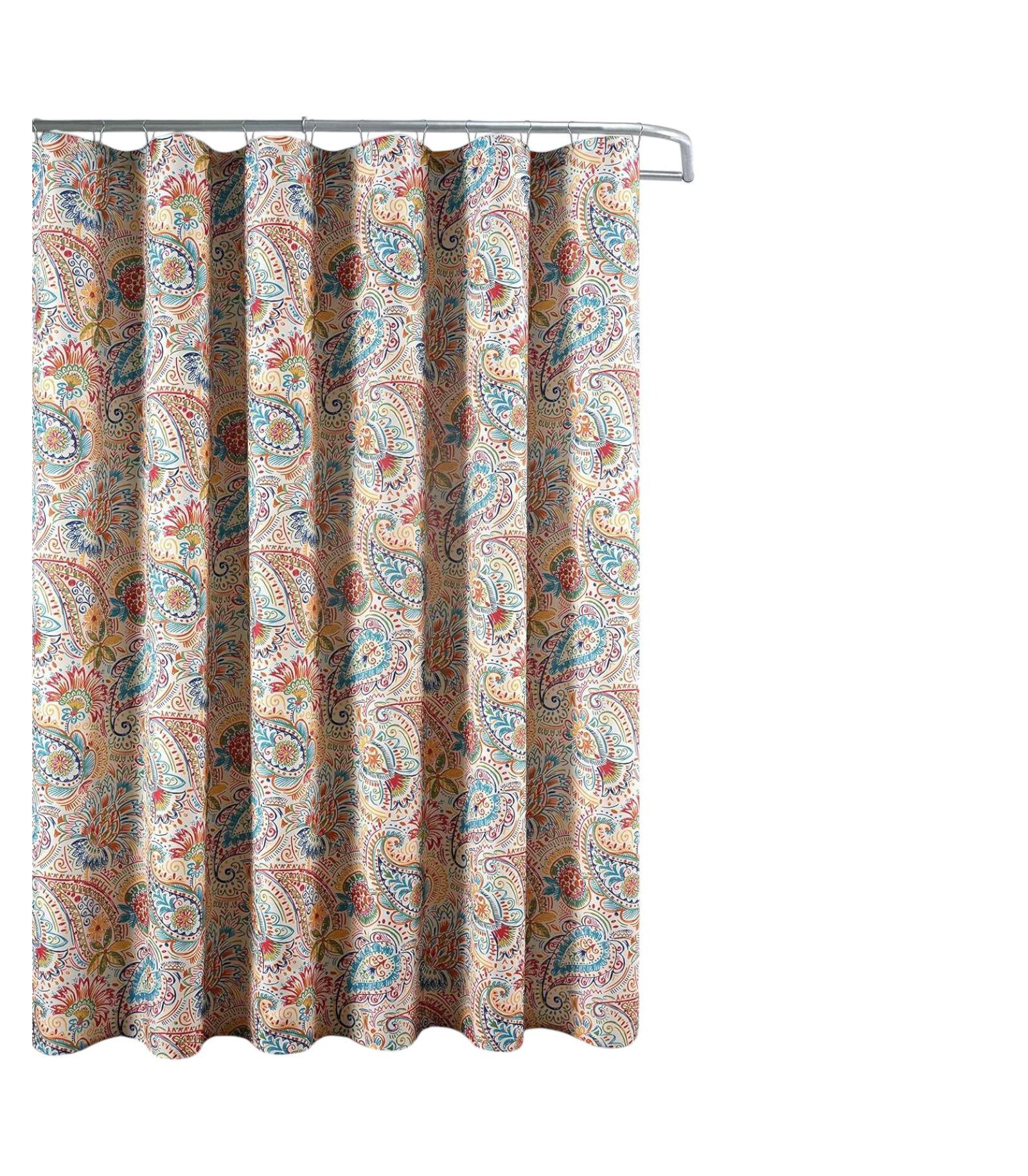 Штора для душа Slickblue Paisley Polyester Fabric, 72-in.