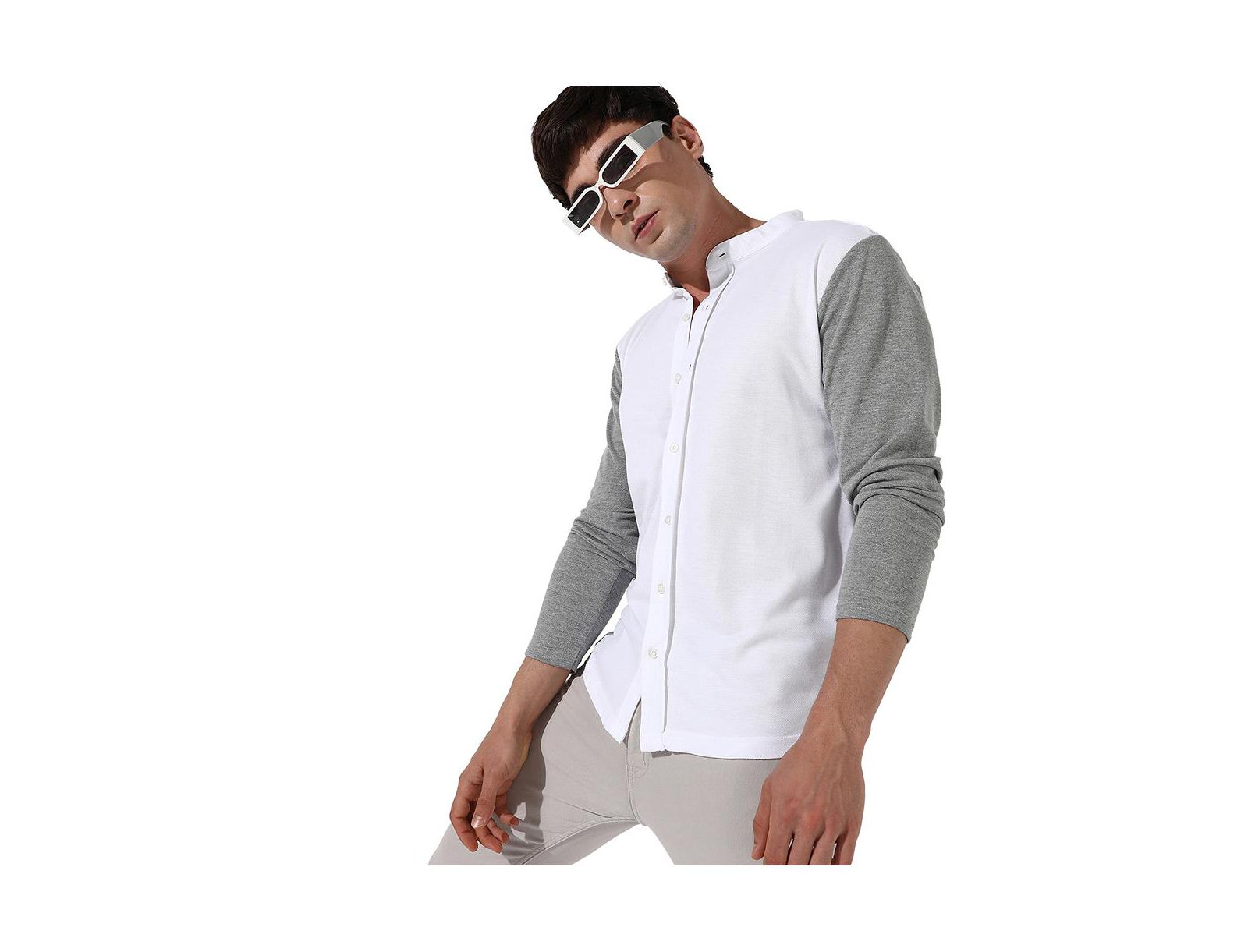 Campus Sutra Men's Men's Colourblocked Regular Fit Shirt