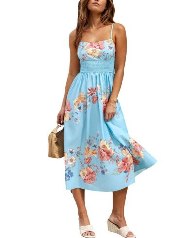 Женское платье Cupshe Women's Square-Neck Sleeveless Woven Maxi
