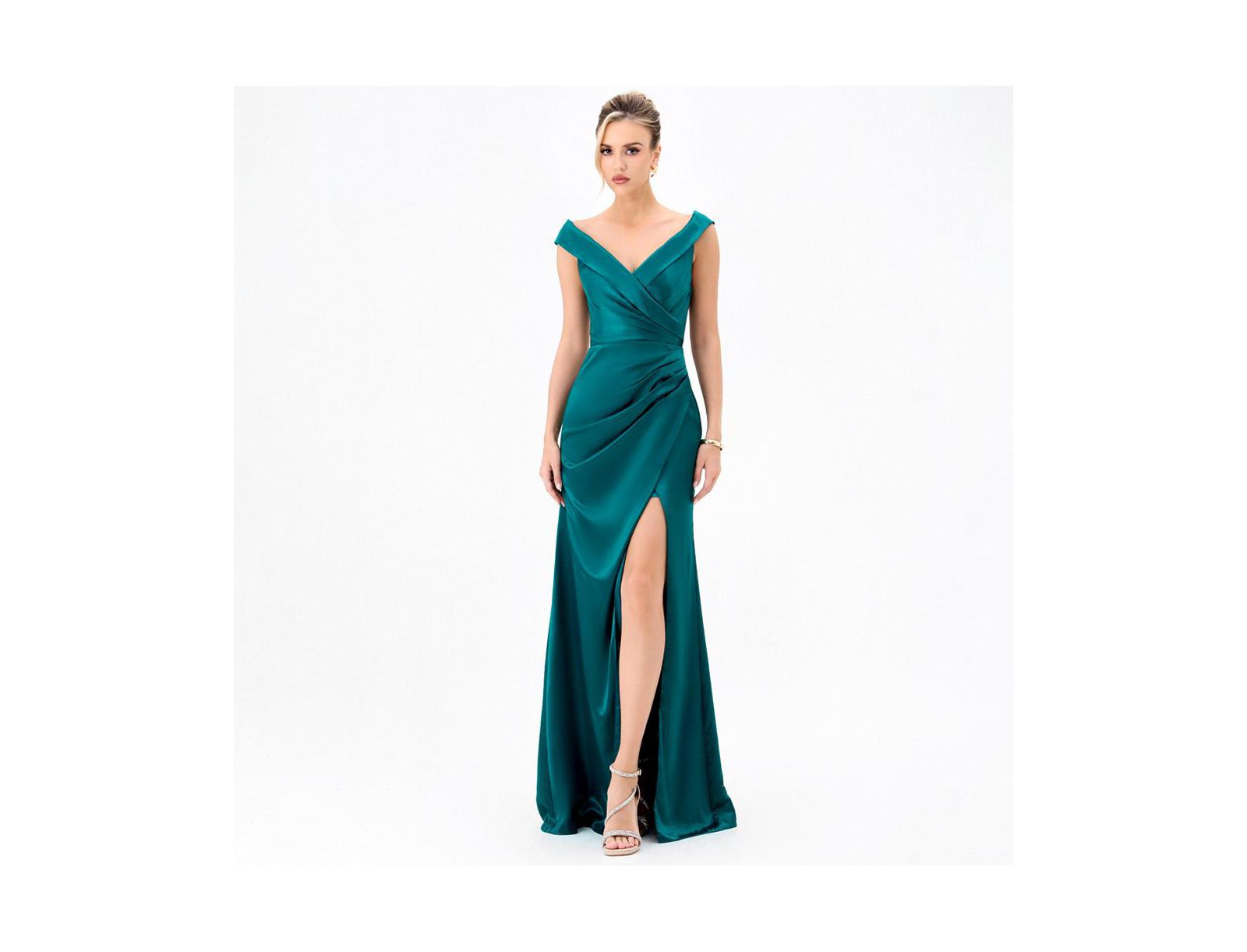 BARIANO Women's Aliana Off Shoulder Gown