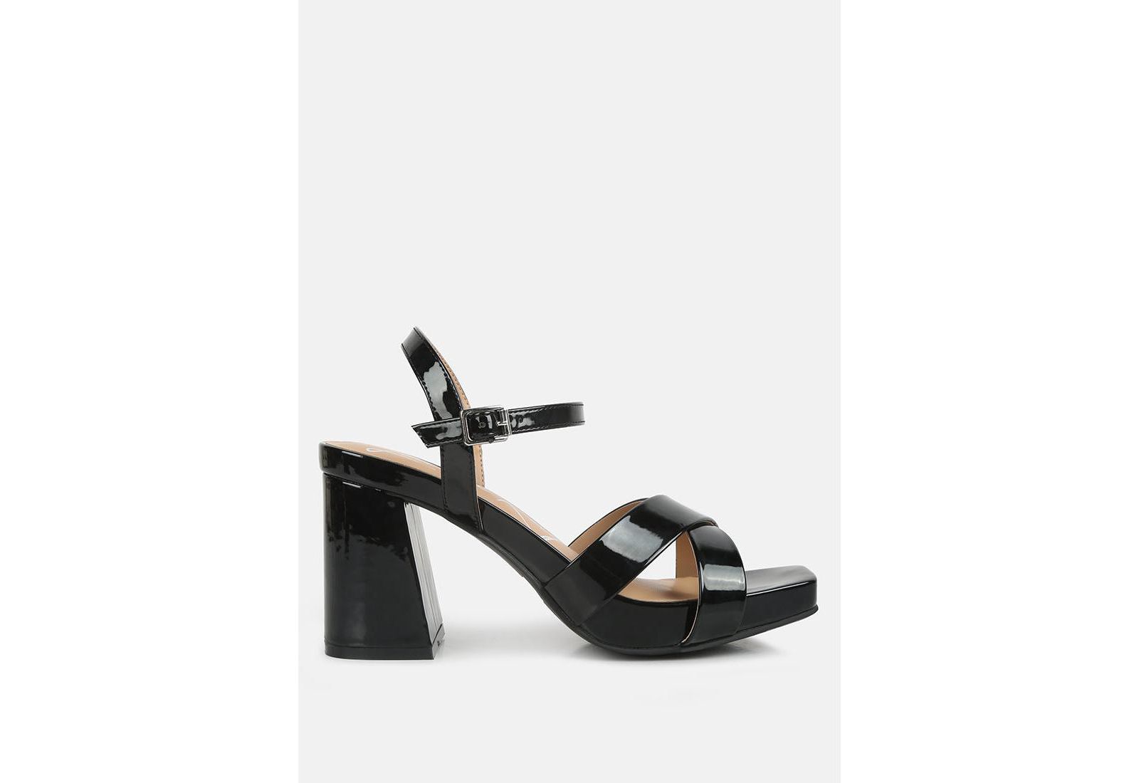 London Rag Womens Baxter Criss Cross Block Sandals