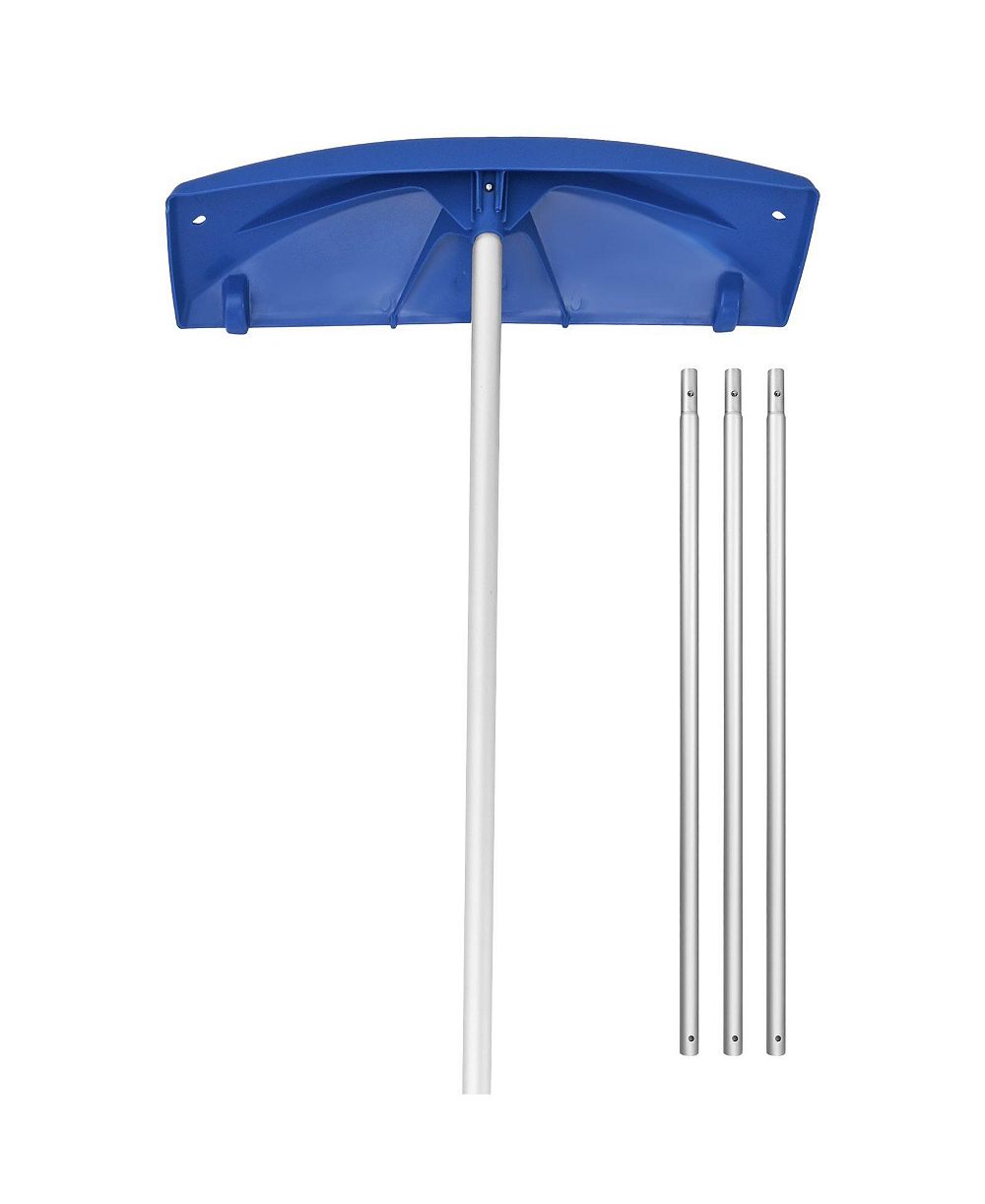 Mecale Snow Roof Rake, 24" PP Blade, 3.8-18.2 ft Adjustable, Wheels, Non-Slip Handle, Roof Snow Scraper
