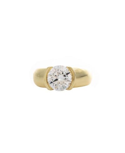 Кольцо Rivka Friedman Round Semi-Bezel Set Cubic Zirconia Solitaire