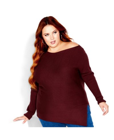 CITY CHIC Plus Size Lean In Sweater