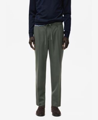 Мужские брюки Mango Regular Fit в вельветовый рубчик