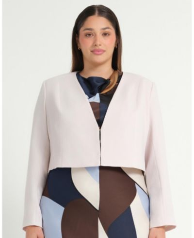 ESTELLE Women's Billie Cropped V-Neck Bolero Jacket