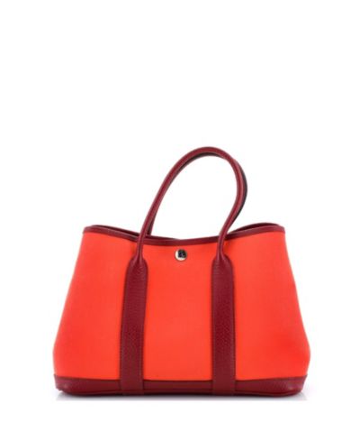 Pre-Owned HERMÉS 30 Garden Party Tote Toile and Leather