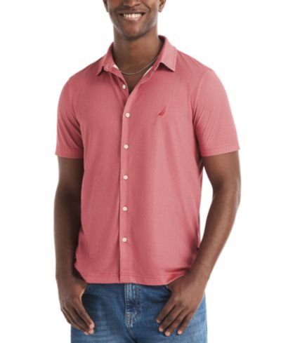 Мужская рубашка Nautica с коротким рукавом и воротником camp-collar