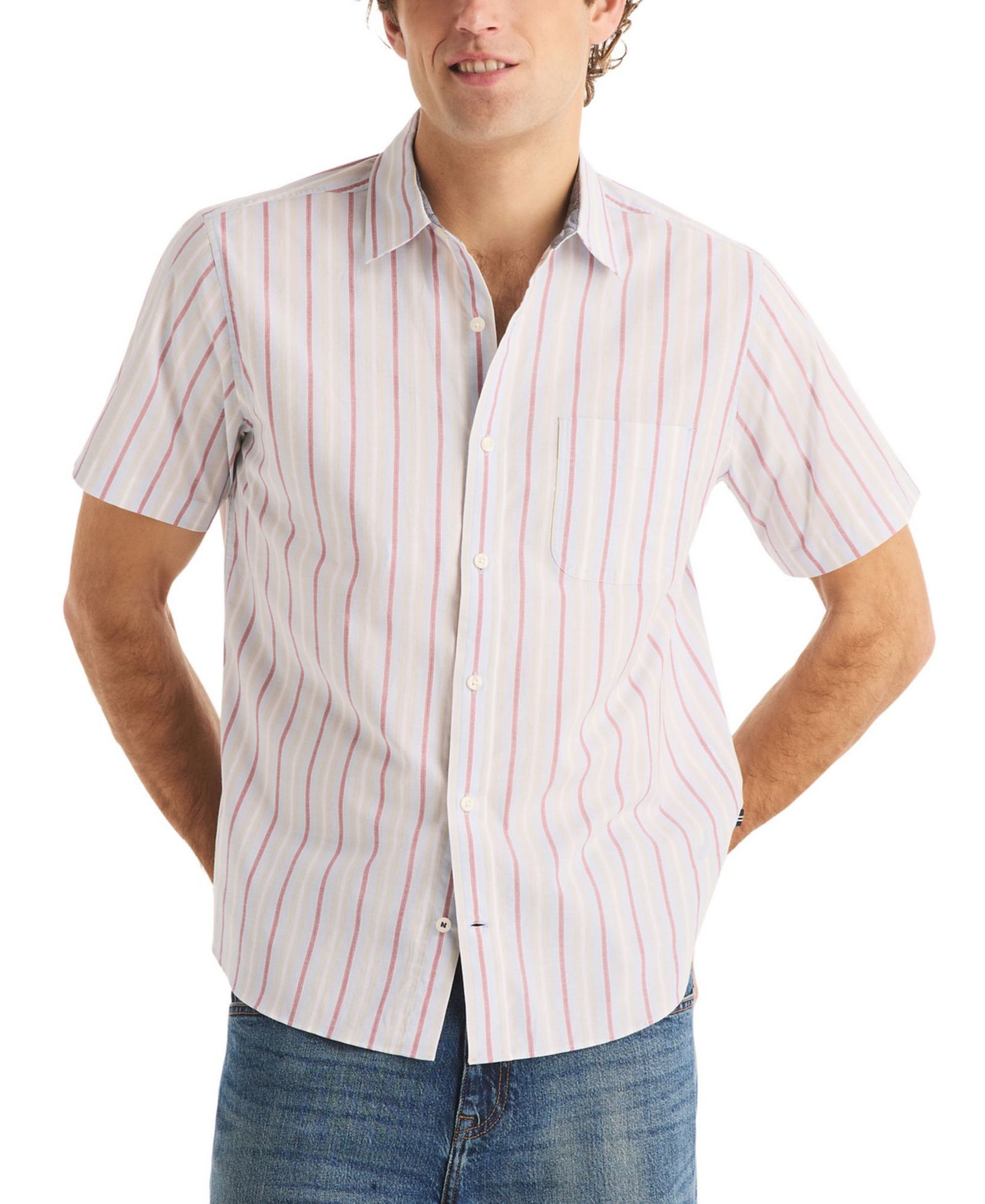 Рубашка Nautica Men's Short-Sleeve Striped