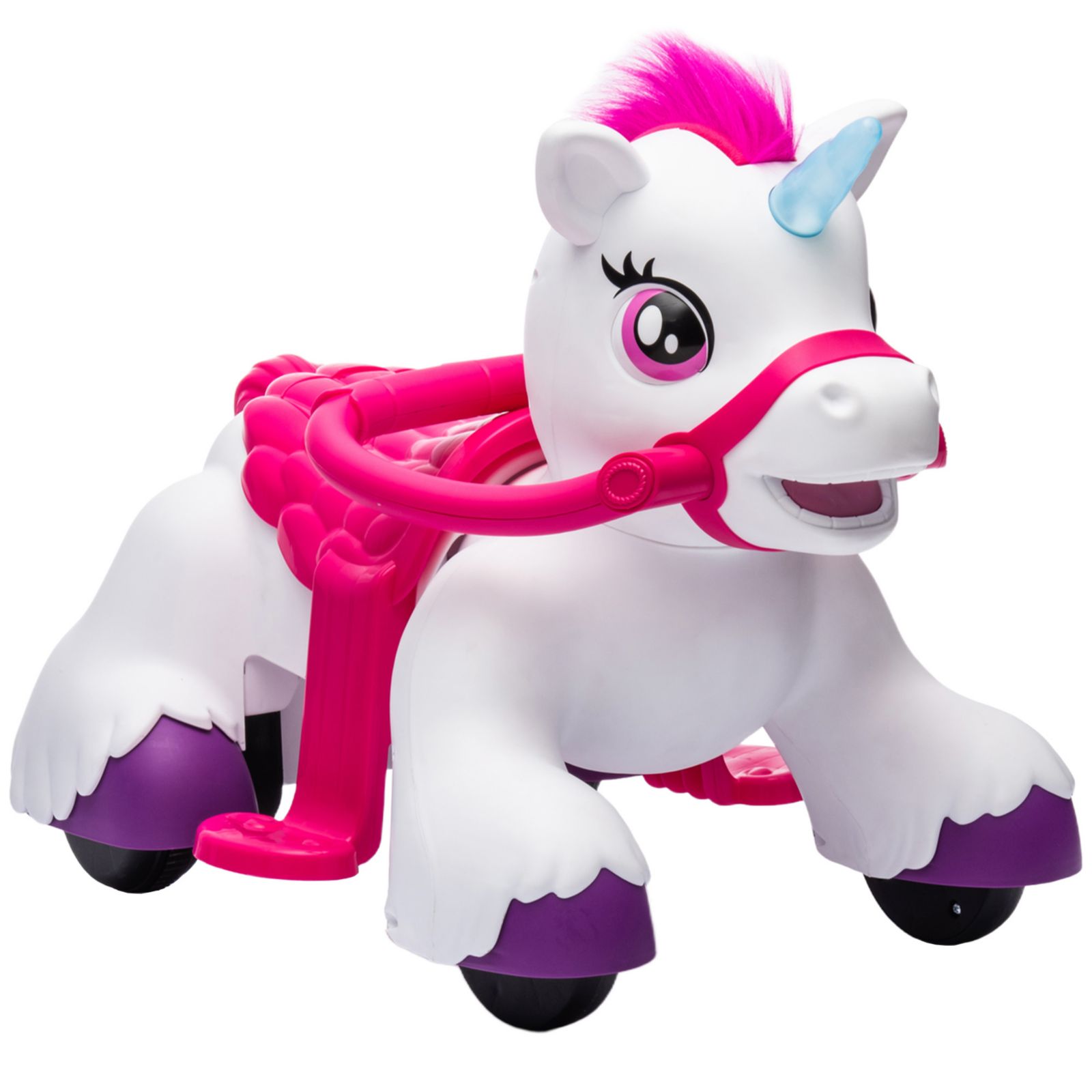 Qaba 12V Powered Ride-On Horse, Ages 1.5+