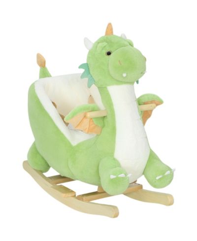 Qaba Ride Dragon Rocking Horse with Realistic Dragon Roar, Ages 1+