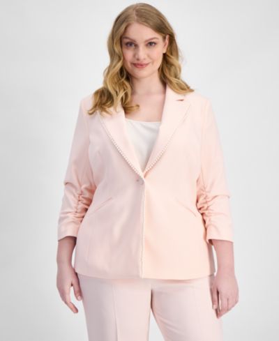 Женский блейзер Tahari ASL Plus Size с отделкой из искусственного жемчуга