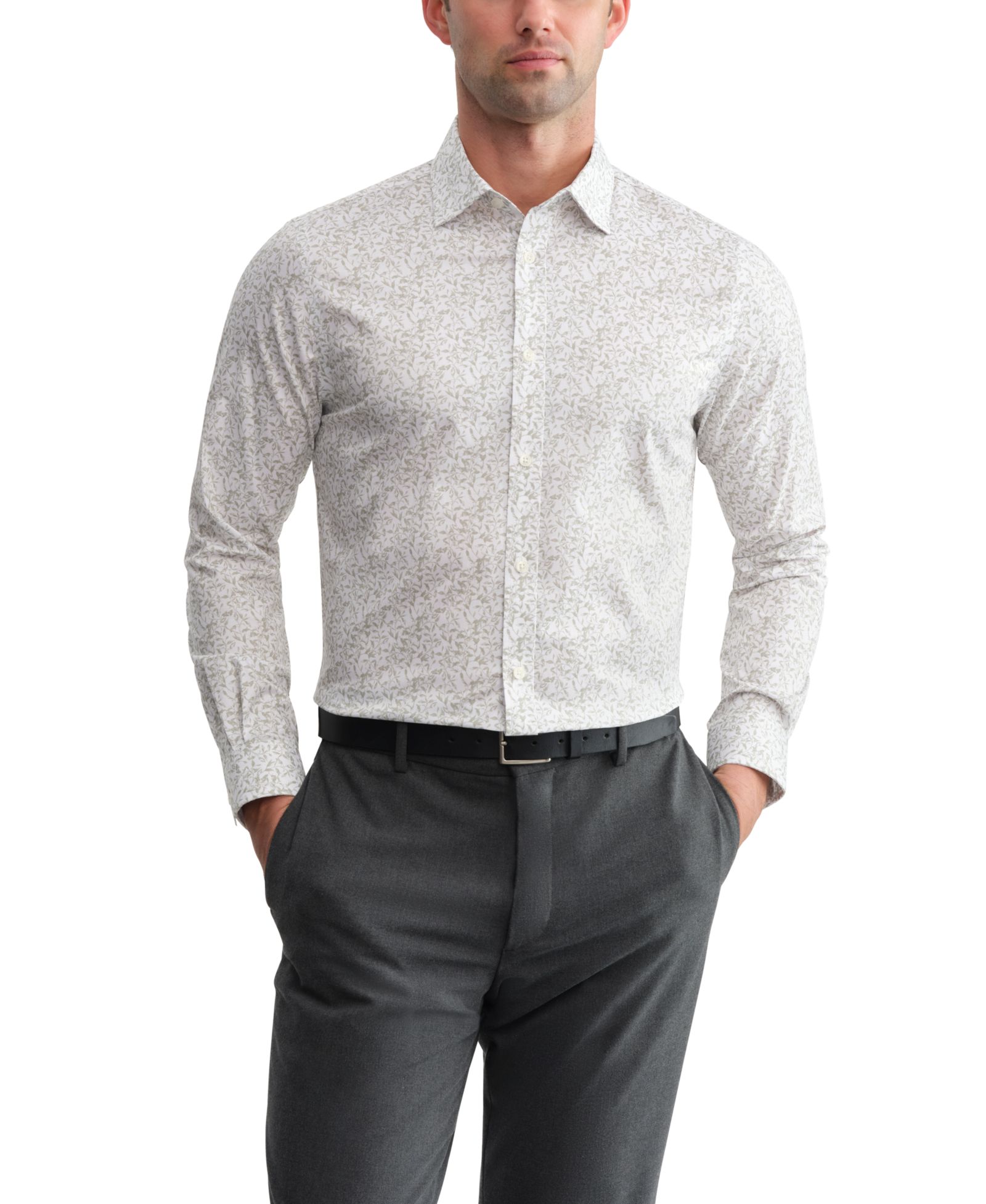 Мужская рубашка Michael Kors Cool Max Fiber Spread Collar