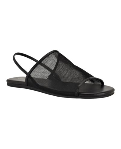 Calvin Klein Women's Gaven Mesh Flat Slip-On Slingback Sandals