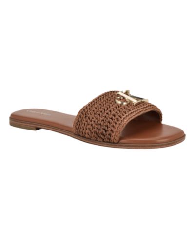 Calvin Klein Женские сандалии Kamine Woven Logo Flat