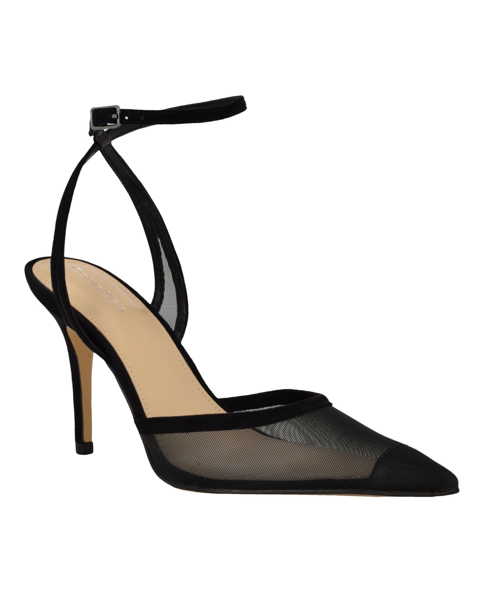 Calvin Klein Women's Ozala Mesh Ankle Strap Stiletto Pumps
