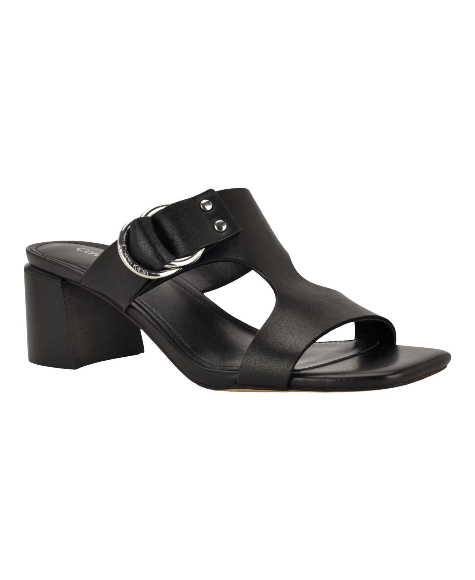 Calvin Klein Women's Vevia Block Heel Slip-On Sandals