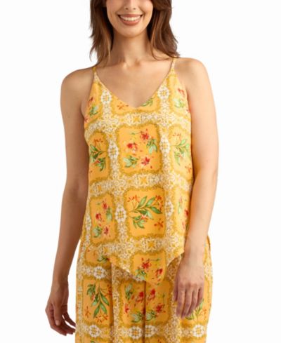 BCX Women's Printed V-Neck Top