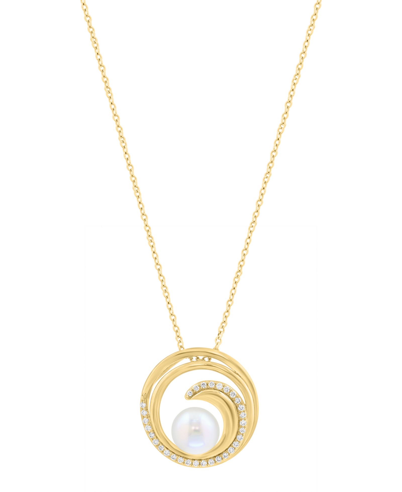 Подвеска EFFY Collection Freshwater Pearl (7mm) в золотом покрытии на стерлинговом серебре