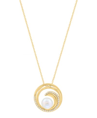 Подвеска EFFY Collection Freshwater Pearl (7mm) в золотом покрытии на стерлинговом серебре
