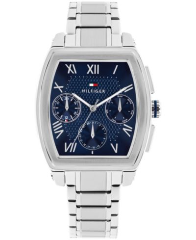 Tommy Hilfiger Мужские наручные часы Multifunction, серебристый корпус, стальной браслет, 36mm